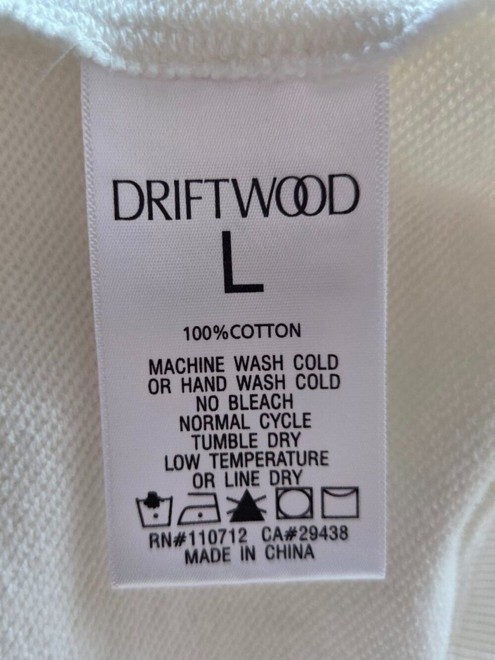 Driftwood Womens Hoodie Full Zip Sweatshirt Size L Cream Embroidered Boho Jacket - Picture 7 of 7